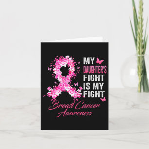 Carte La lutte de la fille est mon combat cancer du sein