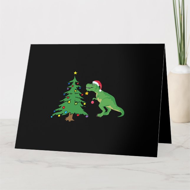 Carte La lutte est vrai Dinosaure Noël Arbre étoile (Devant)