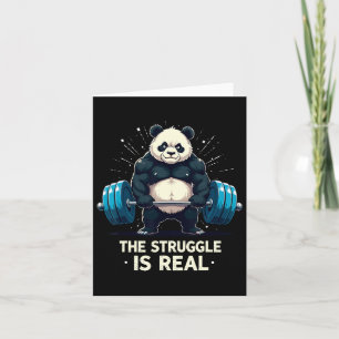 Carte La Lutte Est Vraiment Drôle Gym Panda Workout Moti