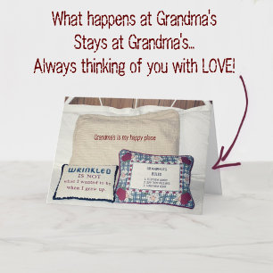 Carte La maison de grand-mère est mon endroit heureux