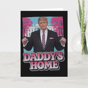 Carte La maison de papa prend l'Amérique Ck drôle rose D