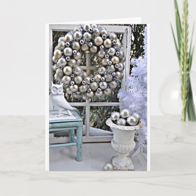 CARTE **LA MAISON EST DÉCORÉE ET LES SOUHAITS SONT ENVOY (Devant)