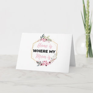 Carte La maison est l'endroit où se trouve ma mère noir