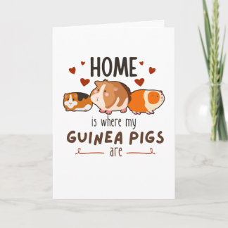 Carte La maison est où sont mes cochons d'Inde