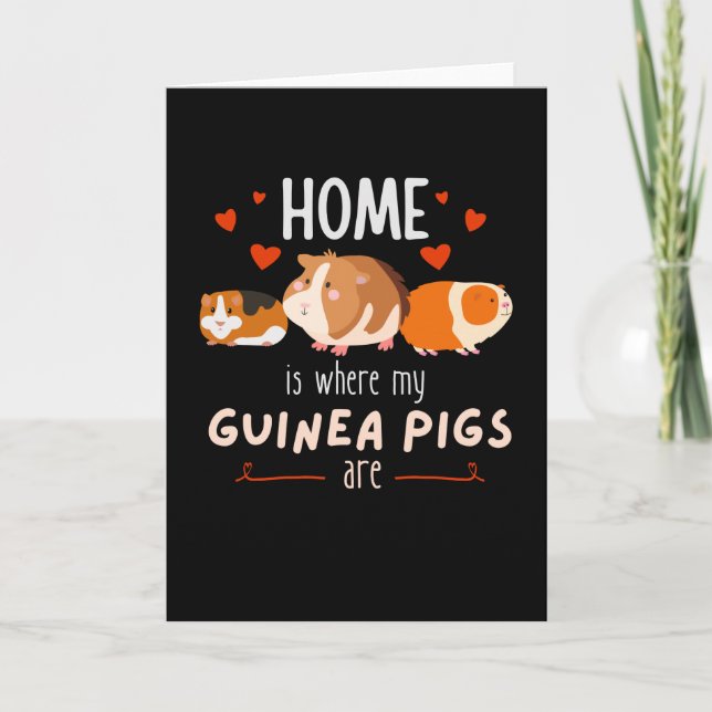 Carte La maison est où sont mes cochons d'IndeAdorables  (Devant)