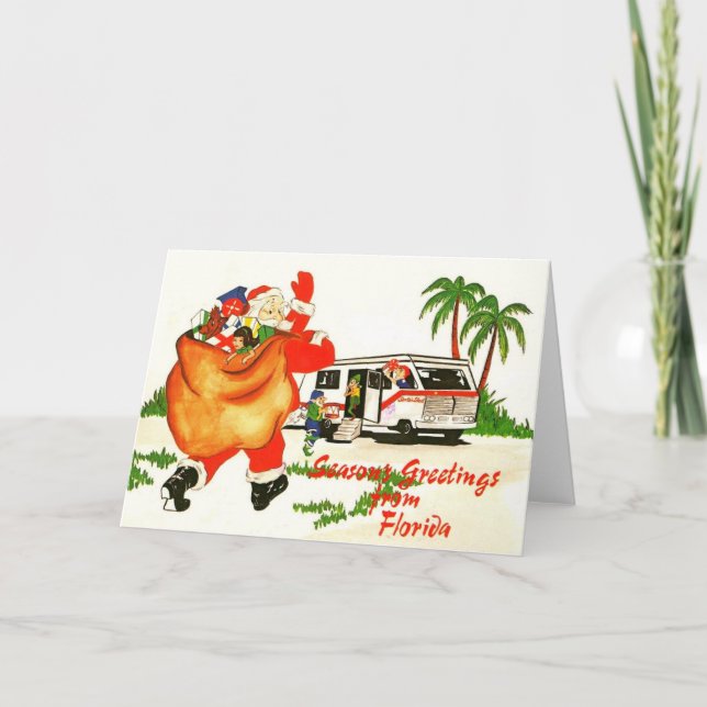 Carte La maison motorisée de Noël de Santa (Devant)