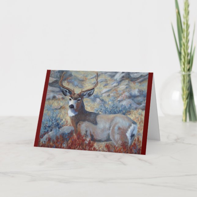 Carte La Majesté d'automne Buck Deer Art (Devant)
