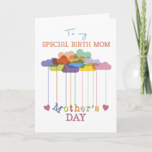 Carte La maman de naissance, l'arc-en-ciel mignon du