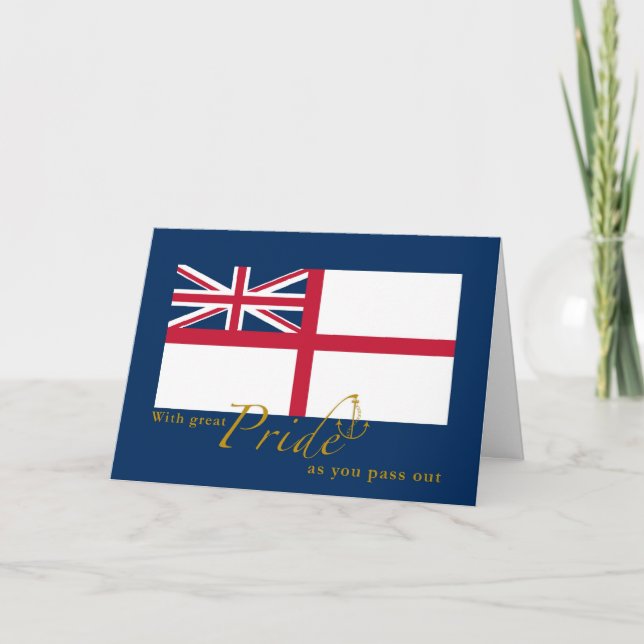 Carte La marine britannique quitte British White Ensign  (Devant)