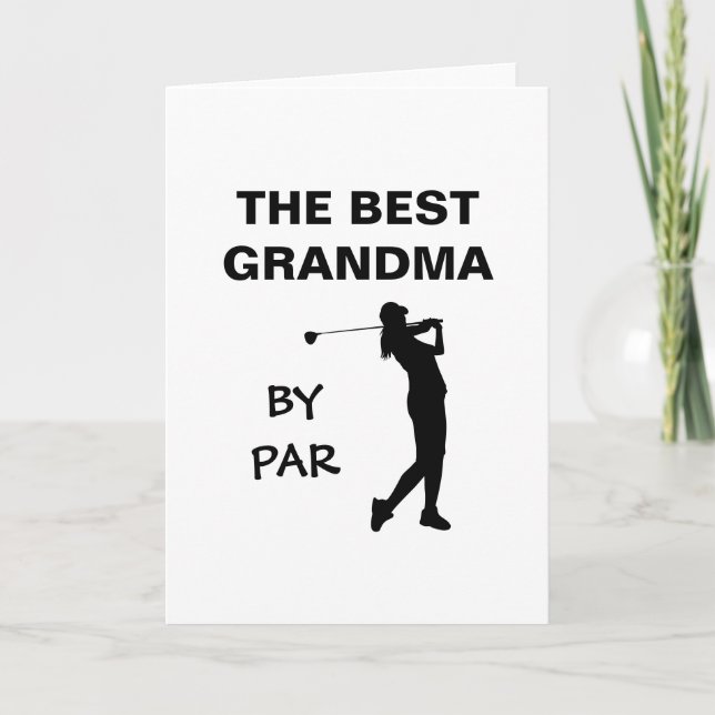 Carte La Meilleure Grand-mère Par Golf Nana Golfeuse Pun (Devant)
