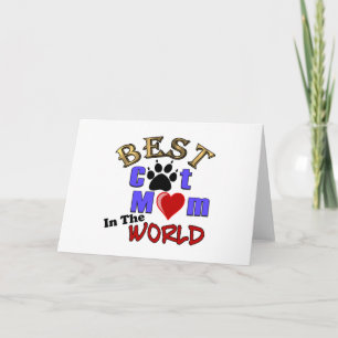 Carte La meilleure maman de chat dans les cadeaux du