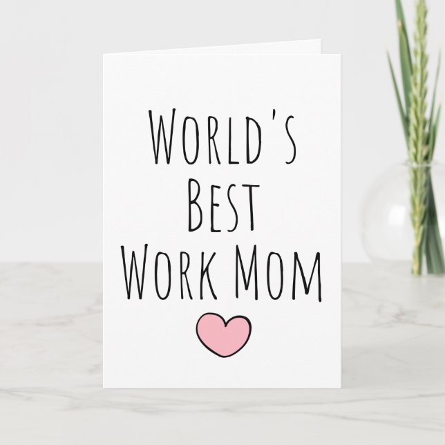Carte La meilleure maman du monde au travail (Devant)