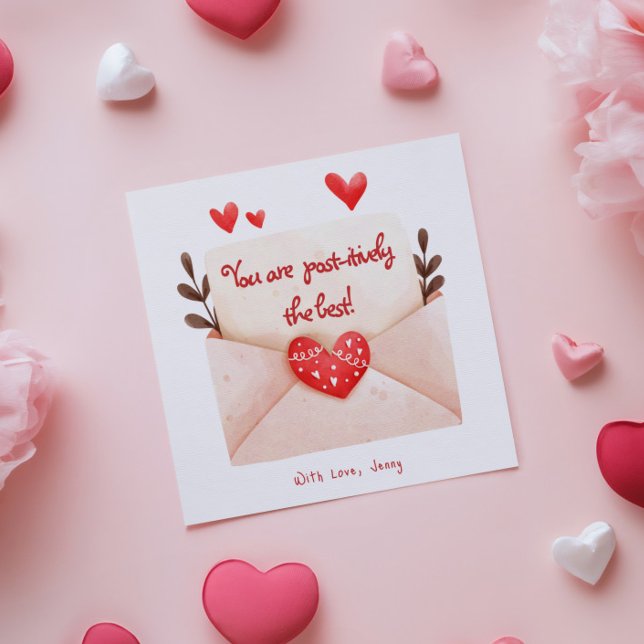 Carte La Meilleure Saint-Valentin Post-itivement (Créateur téléchargé)