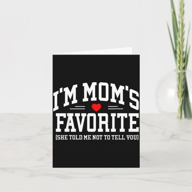 Carte La mère favorite des mamans, le fils préféré des m (Devant)