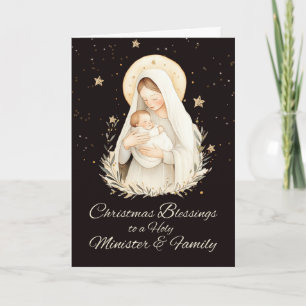 Carte La ministre et les bénédictions de Noël de la fami