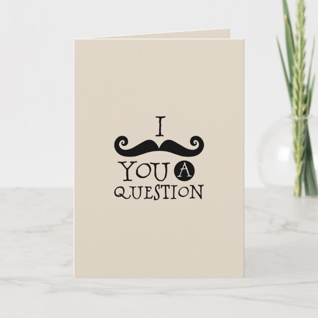Carte La Moustache Noire Vous Pose Une Question Humour F (Devant)