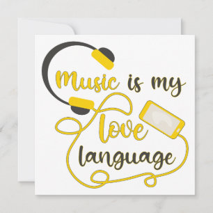 Carte La musique est mon langage amoureux phrase romanti