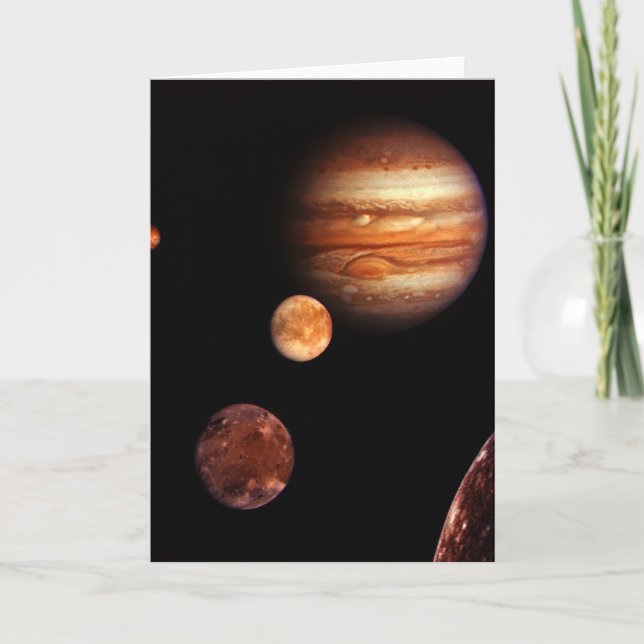 Carte La NASA de satellites galiléens de Jupiter (Devant)