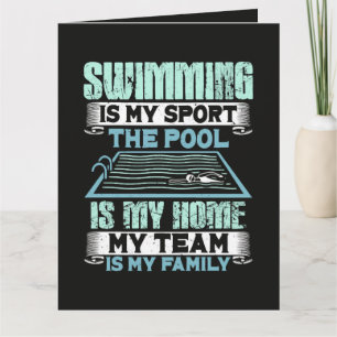 Carte La natation est mon sport La piscine est ma maison