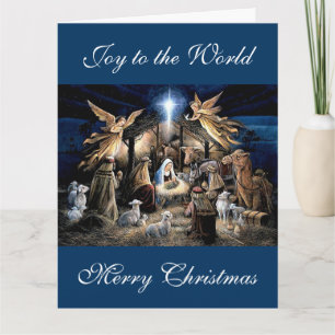 Carte La Nativité de l'Enfant Jésus Vœux de Noël
