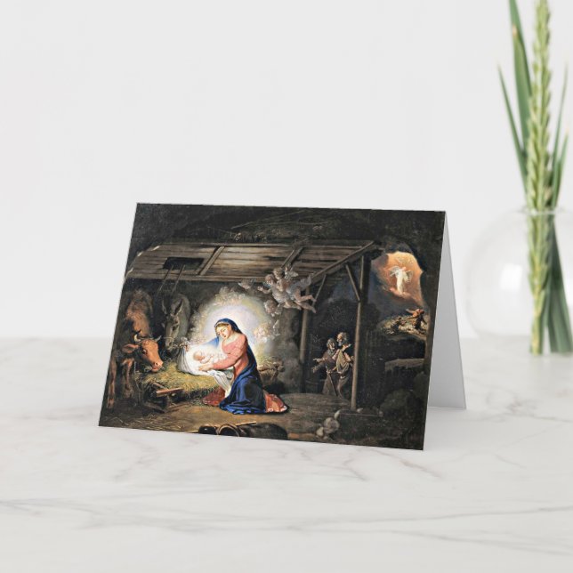 Carte La Nativité du Christ, Luc 2:11, (Devant)