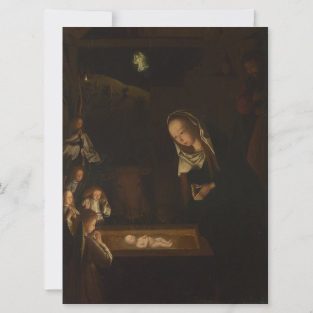 Carte La Nativité la Nuit (Naissance de Jésus, Noël) (Devant)