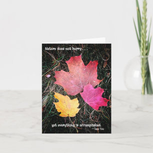 Carte La nature ne se précipite pas - tout est accompli 