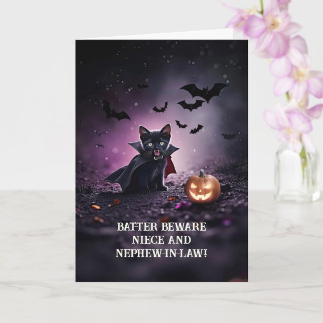 Carte La nièce et le mari Nephew dans la loi Halloween m (Orchidée)