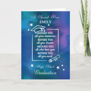 Carte La Nièce Personnalise La Citation De Graduation Au
