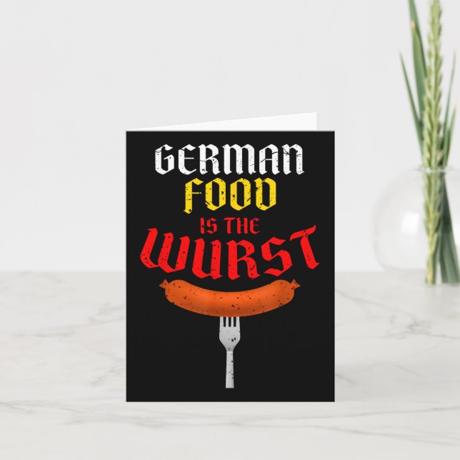Carte La Nourriture Allemande Est La Wurst. Costume faci (Devant)