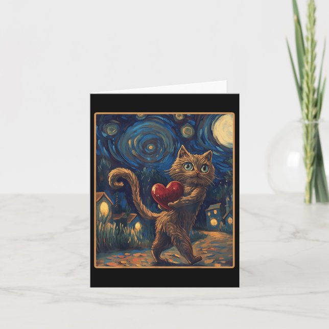 Carte La nuit étoilée de Van Gogh pour la Saint-Valentin (Devant)
