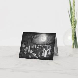 Carte La nuit sur le cimetière - Angel avec Diable