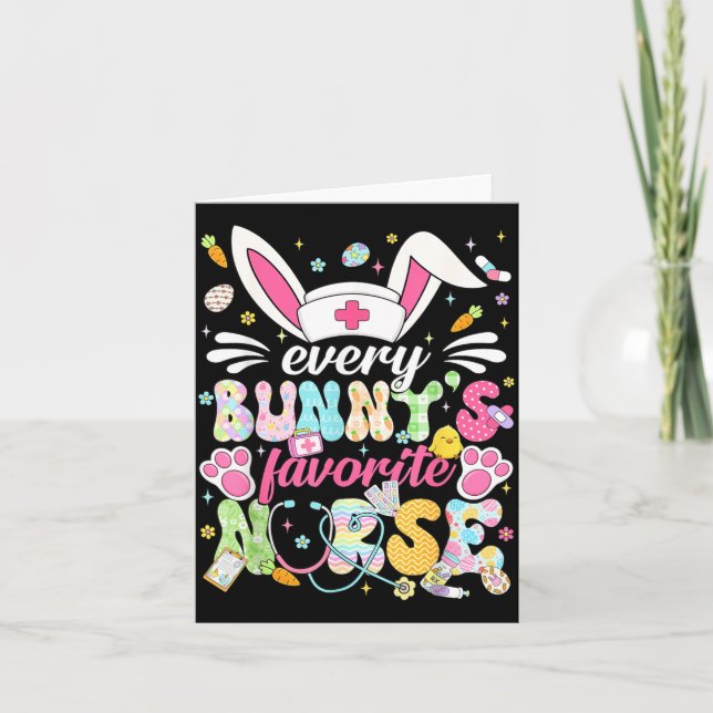 Carte La nurse préférée de chaque lapin, joli lapin de P (Devant)