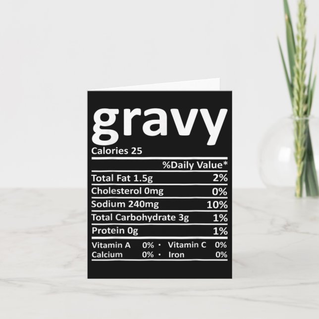 Carte La nutrition grasse Fun Thanksgiving Noël F (Devant)