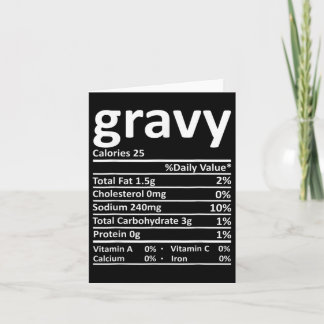 Carte La nutrition grasse Fun Thanksgiving Noël F