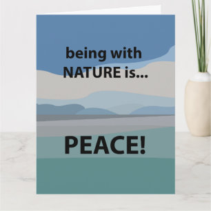 Carte La paix avec la nature est la paix
