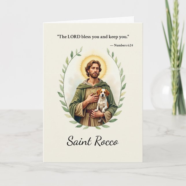 Carte La paix de Dieu de saint Roch avec les Écritures (Devant)
