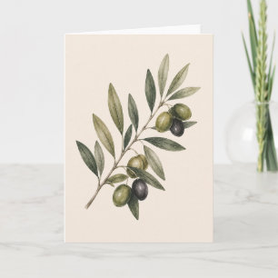 Carte La paix grandit ici   Branche d'olive botanique vi