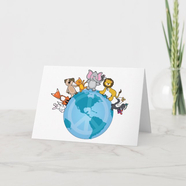 Carte La Paix Sur Terre Animaux (Devant)
