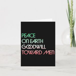 Carte La Paix Sur Terre Bonne Volonté Vers Les Hommes Fê