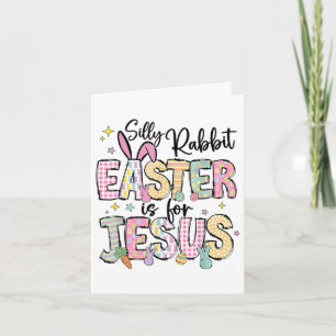 Carte La Pâque Du Lapin Silencieux Est Pour Jésus Mignon