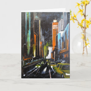 Carte La peinture de minuit électrique de New York - Alf