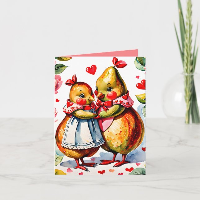 Carte La Perfect Pear : Punny Valentine Card (Devant)