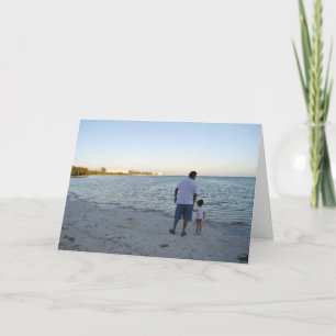 Carte La petite fille à son papa