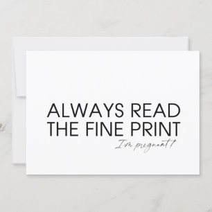 Carte La petite grossesse révèle aux parents qu'on atten