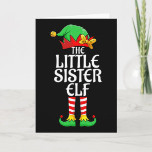 Carte La Petite Soeur Elf Xmas Assorti Fami de Noël
