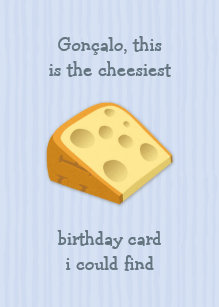 Personnalise Carte Joyeux Anniversaire Fromage Fromage Mignon Drole Humour 250 Fetes Occasions Speciales Maison