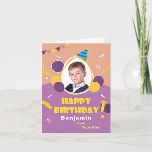 Carte La photo d'enfants monte en ballon l'anniversaire