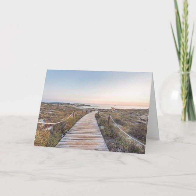Carte La plage d'Es Pujols à Dawn (Devant)