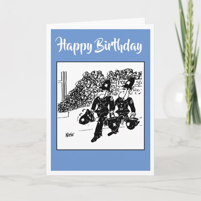 Carte La police tire un incendie avec de l'eau dans les  (Devant)